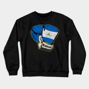 Nicaraguan Boxing Glove, Nicaraguan Boxer, Nicaragua Flag, Nicaragua Crewneck Sweatshirt